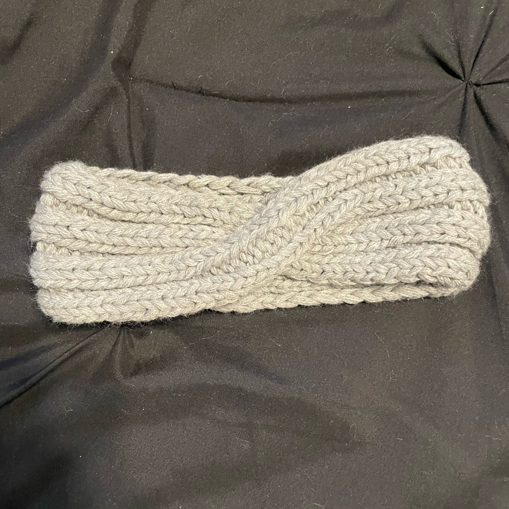 Grey winter headband